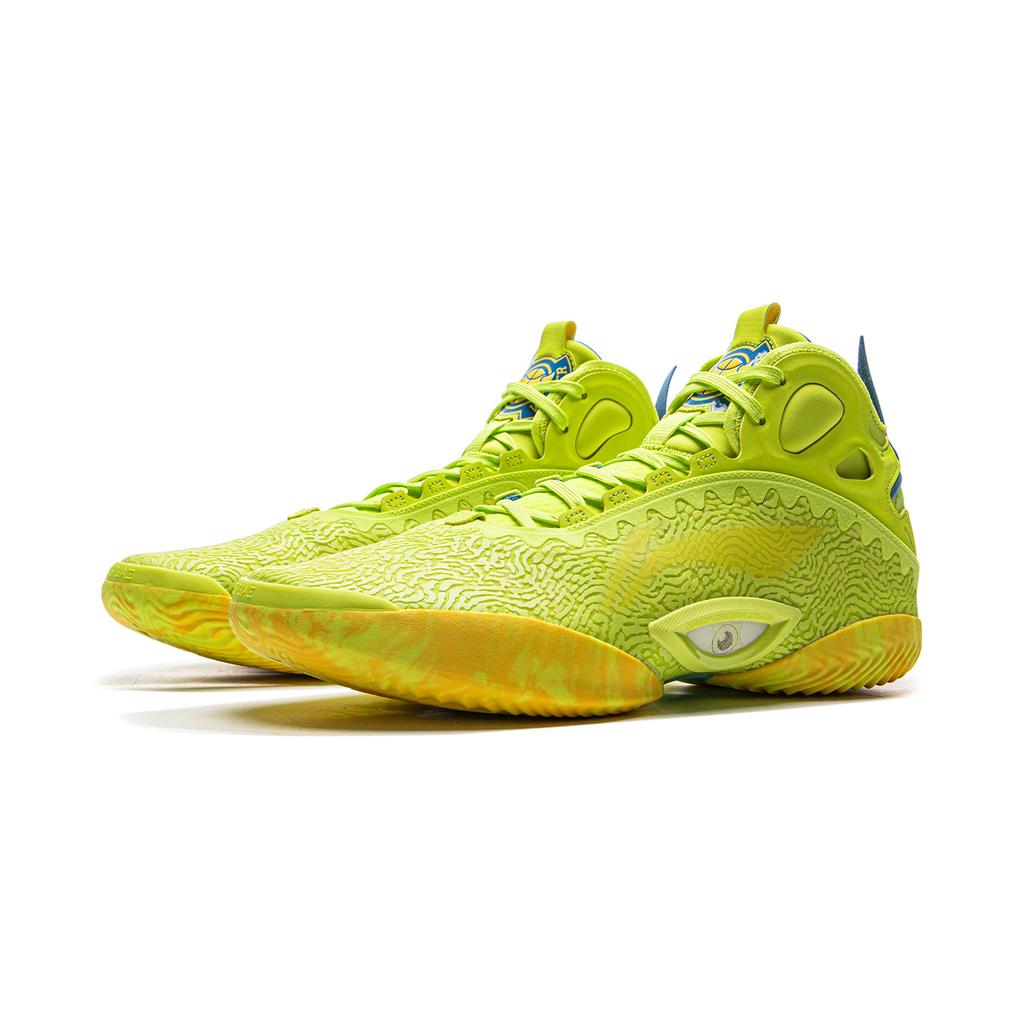 Баскетбольные кроссовки Disney X Li Ning Yushuai 19 с карбоновым сердечником, мужские, средняя высота, цифровой зеленый ABAV057-3