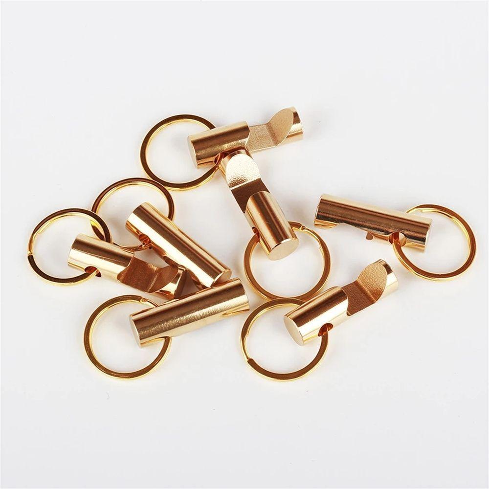 Pure Brass Bottle Opener Creative Multifunctional Yellow Keychain High-quality Key Rings