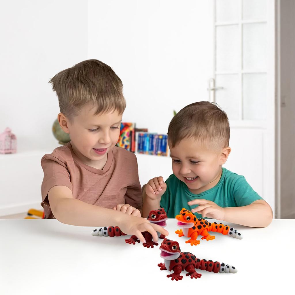 3D-печать многоцветной модели ящерицы, игрушка ручной работы, украшение