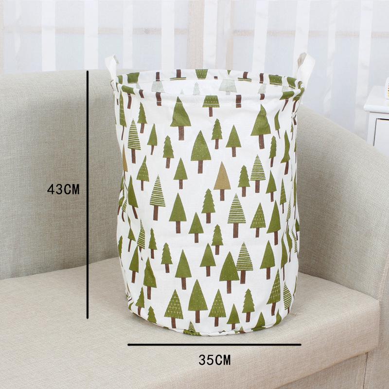 Extra Large Cotton Linen Folding Laundry Basket and Toy Hamper