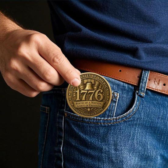 Юшэн Монета к 250-летию США Памятная монета 250 лет свободы 1776 по 2026 год Патриотическая памятная монета Подарок для коллекционеров История