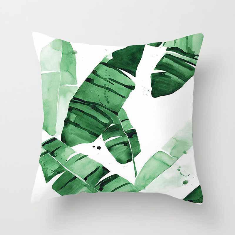 Модный чехол для подушки из полиэстера с тропическим растением, чехол для подушки из ткани для офиса и дивана, чехол для подушки из полиэстера для дома