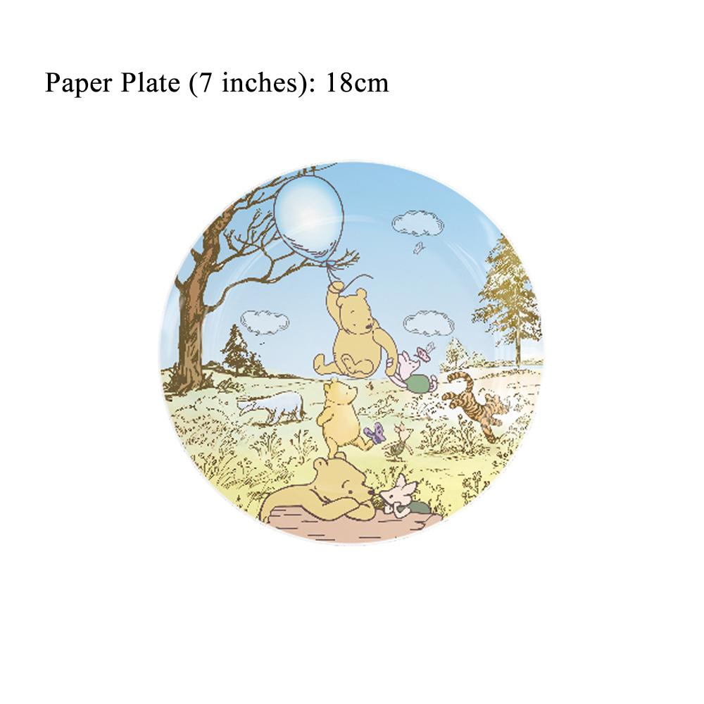 Набор тарелок, чашек и скатерти 51 шт. для декора тематической вечеринки в стиле Винни-Пуха