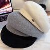 Retro Plain Cap Warm French Artist Hat Autumn Winter Wool Berets Hat  for Women