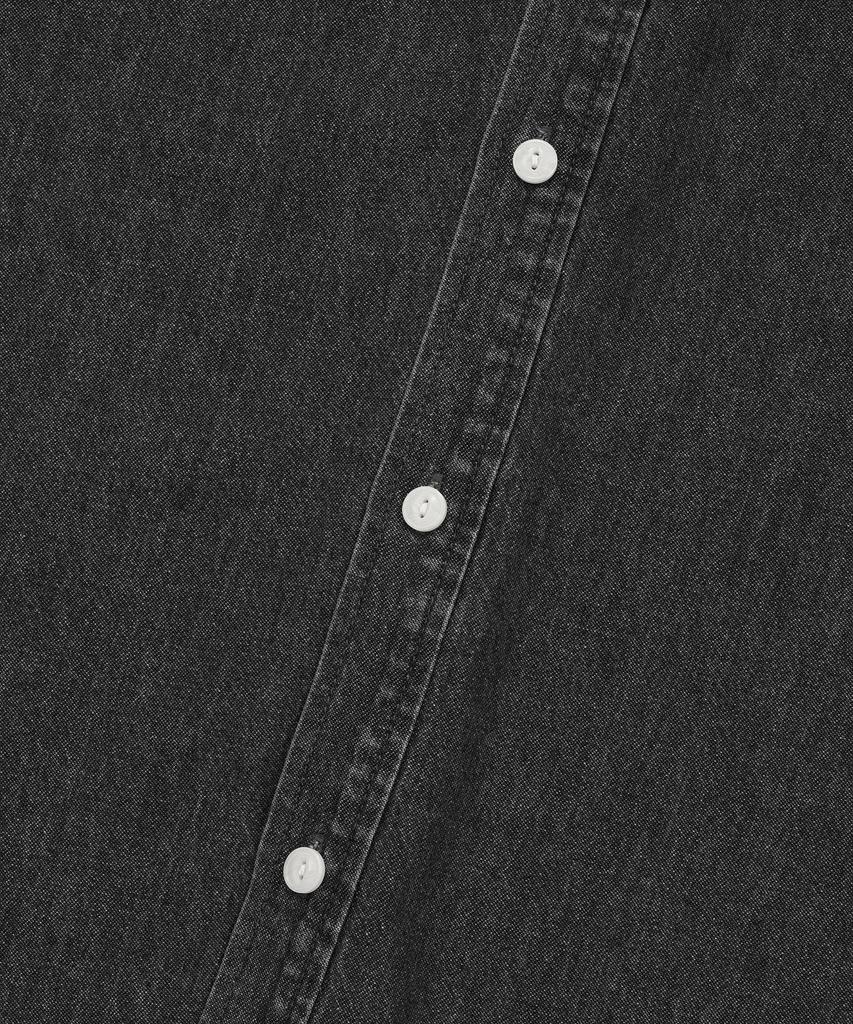 COVERNAT C Logo Denim Half Shirt Black