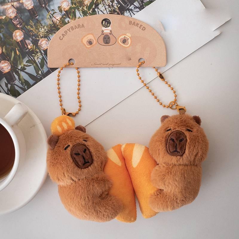 Capybara Plush Toy Keychain Creative Adorable Pendant Collectors Gifts Dolls