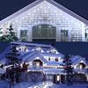 Outdoor Solar Icicle Curtain Lights - Flashing Starry String for Christmas & Wedding Decor