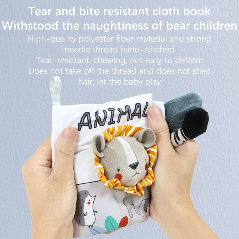 1 шт., игрушки для новорожденных, тканевая книга Монтессори, книги для чтения для новорожденных, тканевые книги