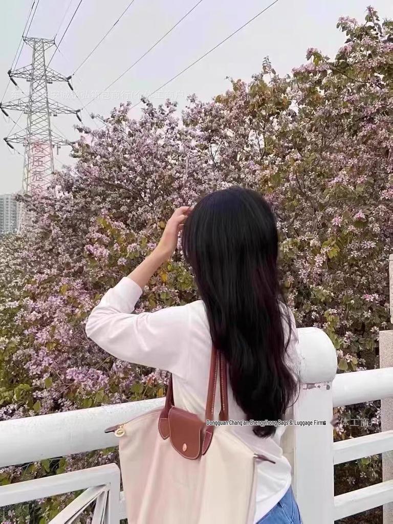 Сумка Longxiang 70th Anniversary Classic из водонепроницаемого нейлона, наплечная, женская, большая вместительная.