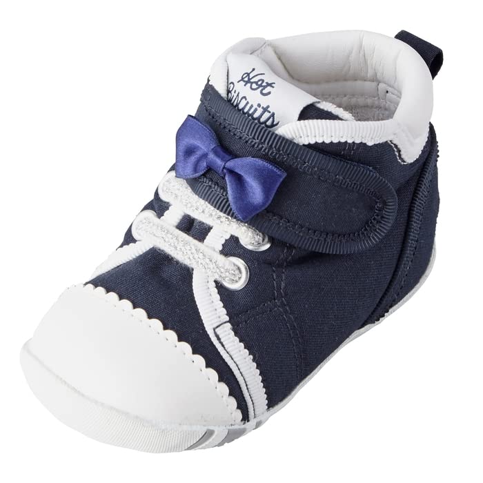 MIKIHOUSE HOT BISCUITS First Baby Shoes, Size 73-9301-575, 11.5cm, Navy Blue