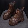 Thick-soled Hollowed Martin Boots Hollowed Breathable Mesh Boots Punched Hole Martin Boots Height-increasing Women's Boots