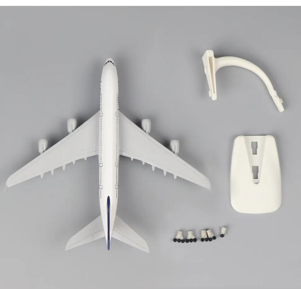Германия Deutsche Lufthansa A380 Модель самолета из твердого металлического сплава 20 см Модель-симулятор Авиамодель Набор игрушек Игрушечный самолет Для