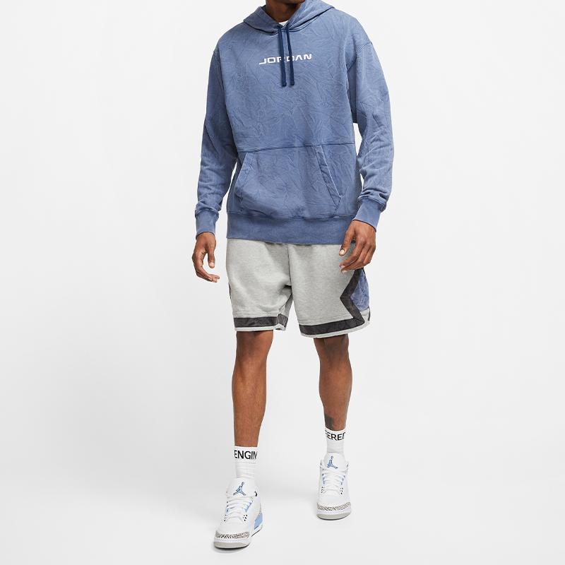 Jordan 13 Legacy Sweatshirts Men's Light Azure Blue Hooded Moderate Regular CW0822-450