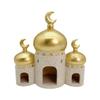 Рамадан Ид Домашние Украшения Золотой и Белый Башня Мечети Исламские Eid Mubarak Декоры Настольное Украшение Подарок для Женщин Мужчин