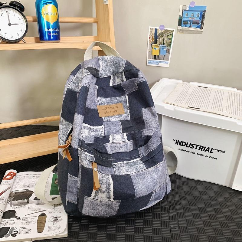 Джинсовый рюкзак женский школьный рюкзак для учащихся средней школы мужской