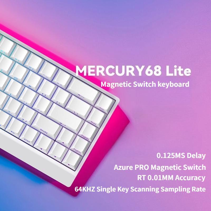 Carotmas MERCURY 68 Магнитная Клавиатура Проводная Hot-Swap ARGB 8K 0.125MS RT 0.004мм Индивидуальная Механическая Клавиатура для FPS Игр
