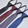 Men's Noble Necktie For Wedding Party Business Formal Suits Fashion Convenient Pre-tied Zipper Ties Narrow Necktie