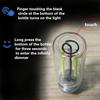 Автомобильная USB-лампа, атмосферное освещение салона, ретро-лампа настроения, стеклянная бутылка, беспроводное сенсорное светодиодное освещение салона автомобиля