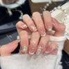Яркая Бабочка: Ручная работа, ногти с камнями «Кошачий глаз»