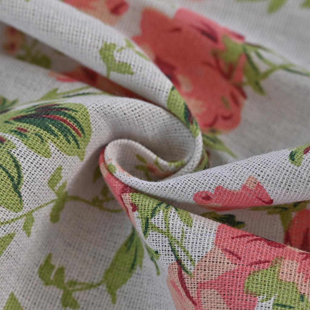 1 шт. Винтажные шторы с цветочным узором, Кружевные вставки, Занавески для окна для кухни, ванной комнаты, гостиной, спальни, Домашний декор