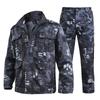 New Men's Black Python Pattern Camouflage Suit Army Special Forces Tactical Suit Wear Resistant Overalls Mountaineering Suit Military Soldier Suit