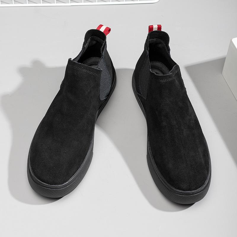 Зимние ботинки Мартин мужские бархатные две хлопковые обуви корейская версия обувь с высоким верхом теплые ретро британские короткие ботинки