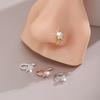 Retro Non-perforated Nose Clip and Simple Floral Diamond-encrusted Nose Stud Accessory