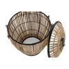 Panier - Naturel - Lot de 2 - Métal - Rotin - 48 x 48 x 55 cm