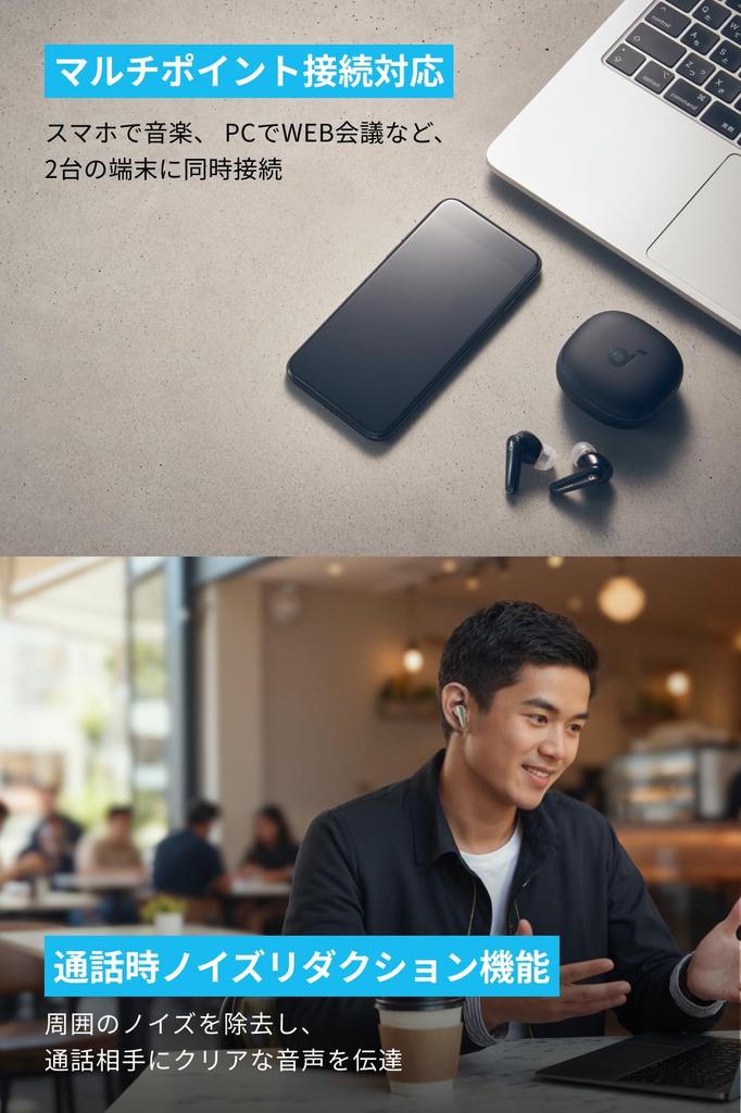 Беспроводные наушники Anker Soundcore Liberty 4 с ультрашумоподавлением, 3D-звуком, беспроводной зарядкой, мультиточечным подключением, режимом прозрачности, до 28 часов работы