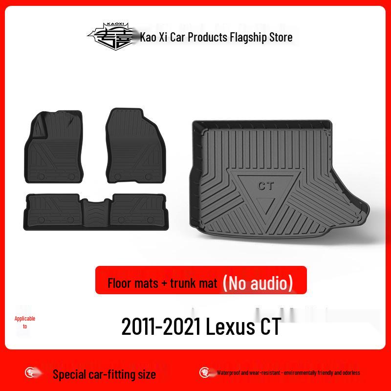 Экологичные TPE коврики для пола и коврик в багажник для Lexus CT 2011-2021