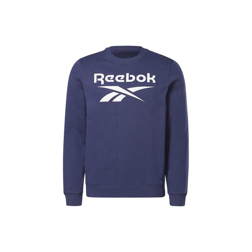 Reebok Спортивная толстовка с принтом для тренировок в помещении, мужская, толстая, темно-синяя, GR1656