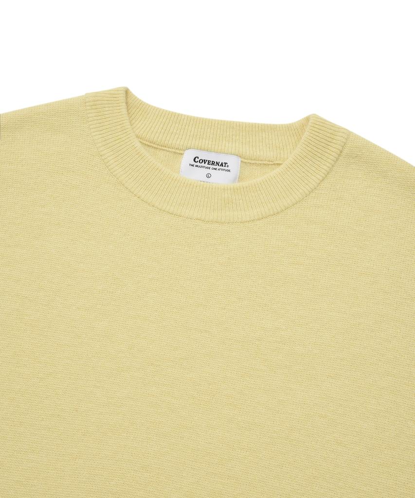 COVERNAT Lambswool Round Knit Yellow
