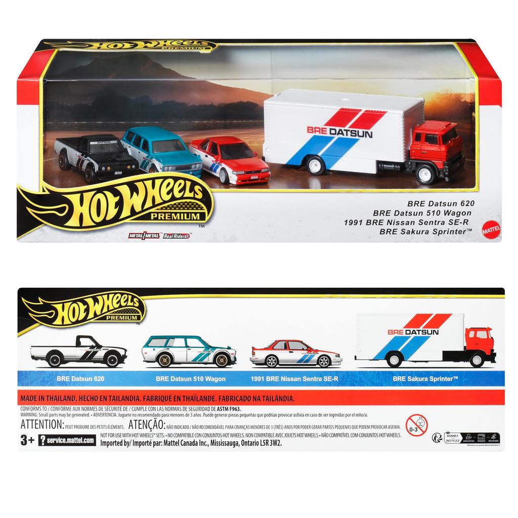Hot Wheels Premium Collector Set BRE Datsun Vehicle Toy Mini Car 4 единицы Возраст от 3 лет и старше HRT52 -