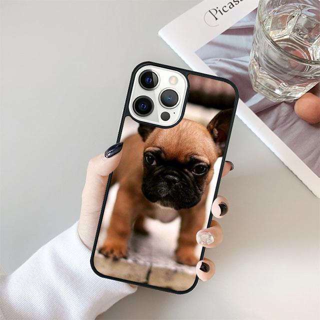 Cute Puppy French Bulldog dog Phone Case Cover For iPhone 17 Air 15 16 Pro Max 14 13 12 11 Pro Max Plus Coque