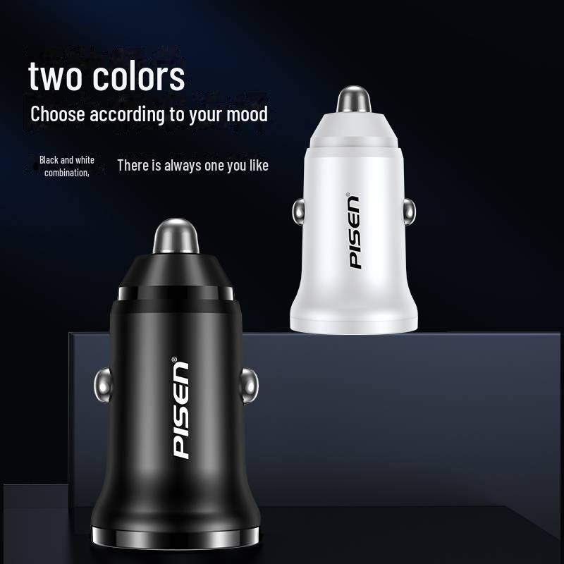 PISEN 30 Вт Двухпортовое PD Мини Автомобильное Зарядное Устройство для Apple и Huawei