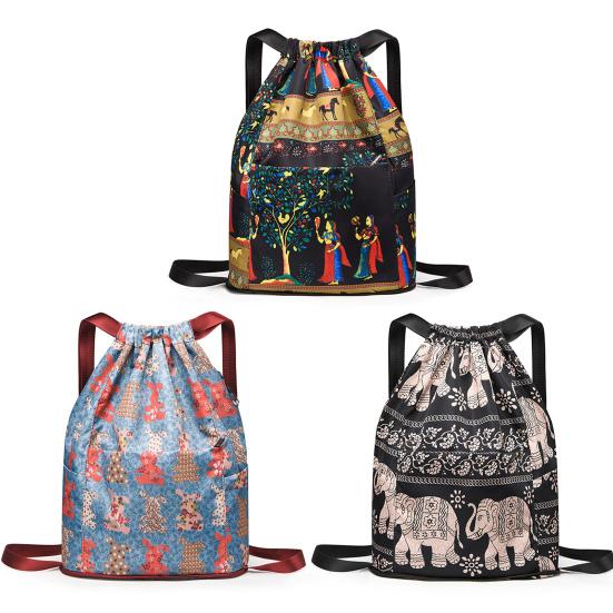 Водонепроницаемый складной рюкзак Yousheng на шнурке, устойчивый к истиранию, прочная универсальная дорожная сумка с несколькими карманами