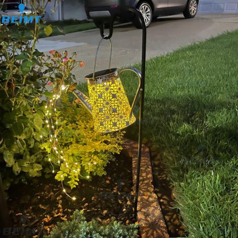 Новый стиль, солнечный светодиодный гирляндный светильник, зачарованная лейка, водонепроницаемый садовый декор, металлическая ретро-лампа, уличный стол, патио, лужайка, двор, художественная лампа