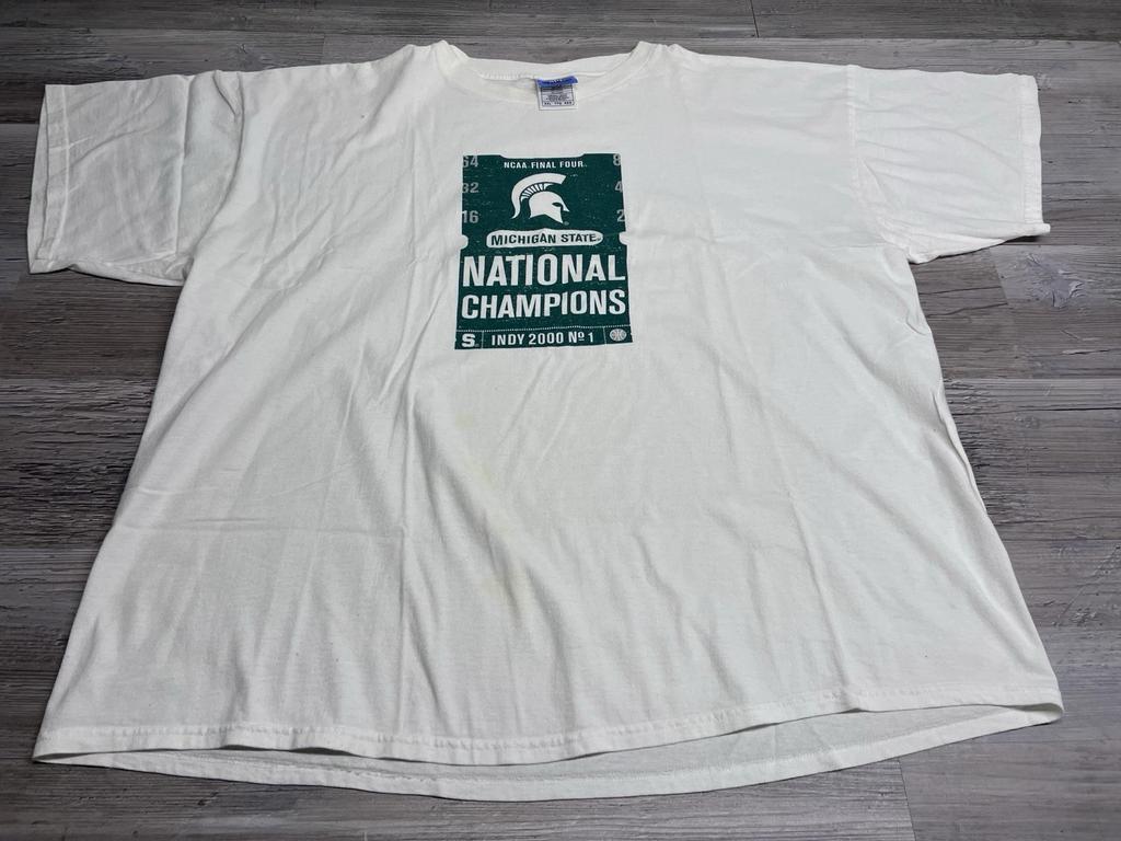Vintage Michigan State Spartans 2000 Final Four Champions T-Shirt Mens Size 2XL