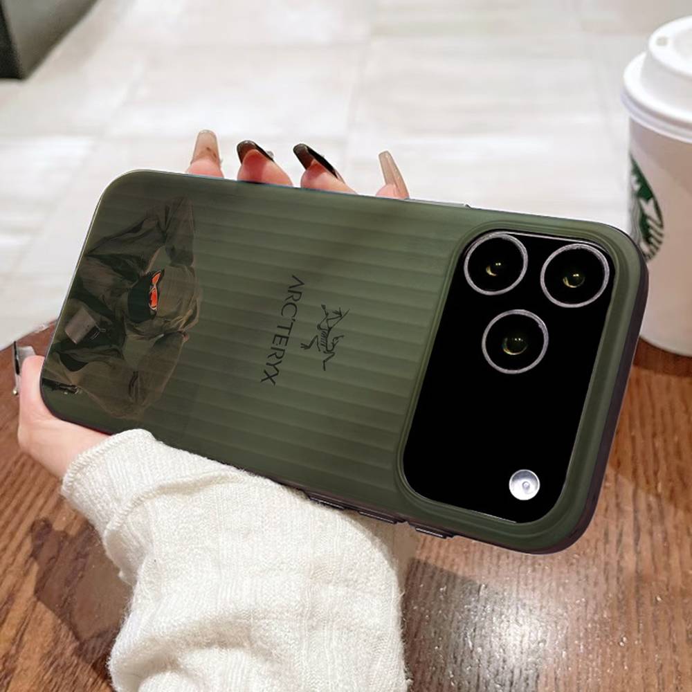 Classic Outdoor Brand A-Arc T-Teryx For IPhone 16 15 14 13 12 11 17 Pro Max Plus Wave Corrugated Phone Case Anti Drop Cover