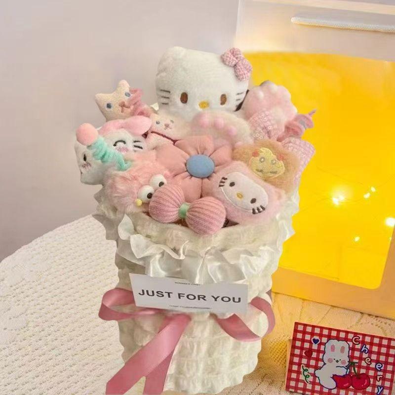 Букет из мультяшных кукол Hello Kitty - Подарок на день рождения для девушки, лучшего друга или ребенка