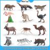 Миниатюрные модели диких животных: Коала, Кенгуру, Фламинго, Утконос, Страус, Муравьед