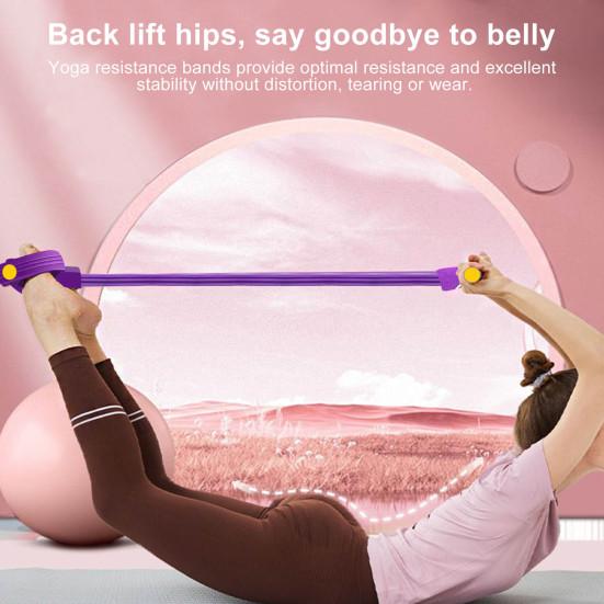 6-трубчатая педальная лента сопротивления многофункциональная натяжная веревка эластичная педаль для йоги Puller Body Stretching Trainer Home Gym Training Equipment