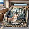 Deer Customize Your Name Blanket Warm Comfortable And Soft Blankets Are Suitable For Home Lunch Break Blanket Office Sofa Sofa Gift To Relatives And