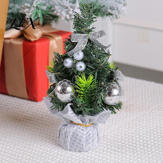 Artificial Pine Tabletop Decor Mini Christmas Tree for Desk, Decor, Holiday Showcase Ornament Reusable Festive Centerpiece Home Office, Gift