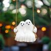 Spooky Halloween Skeleton Duo Figurine Adorable Skeletons Swinging Statue Yard Decor Hanging Outdoor Ornaments