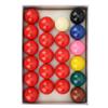 22Pcs 52.2mm2.1in Snooker Billiard Pool Table Balls Set Resin Lime Powder Pigment