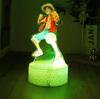 Аниме Фигурки Новая 3D Лампа 16см One Piece Луффи Зоро Умный Сенсорный Светодиодный Ночник Домашний Декор Комната Детский День Рождения Модель Игрушки Подарки