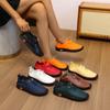 35-45,Soft-soled Shoes Women's Large Size Hand-stitched Lace-up Outside Casual Shoes, Ladies Imitation Leather Shoes