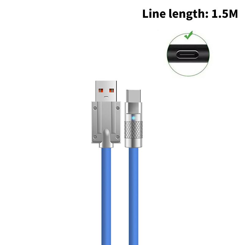 Usb C Auto Cable 120W Type C Charger Usb Charging Cable Fast Charge Fast Charging Type C Charger Cable For Mobile Phone Car