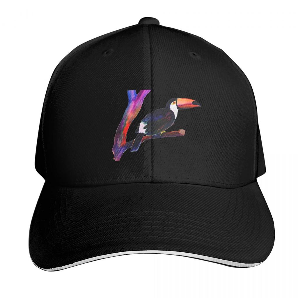 Colorful Parrot Watercolor Painting Baseball Cap foam party Hat Visor Brand Unisex cap party Hat Unisex Womens